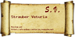 Strauber Veturia névjegykártya